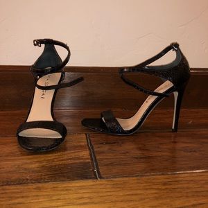 Black Snakeskin Heels